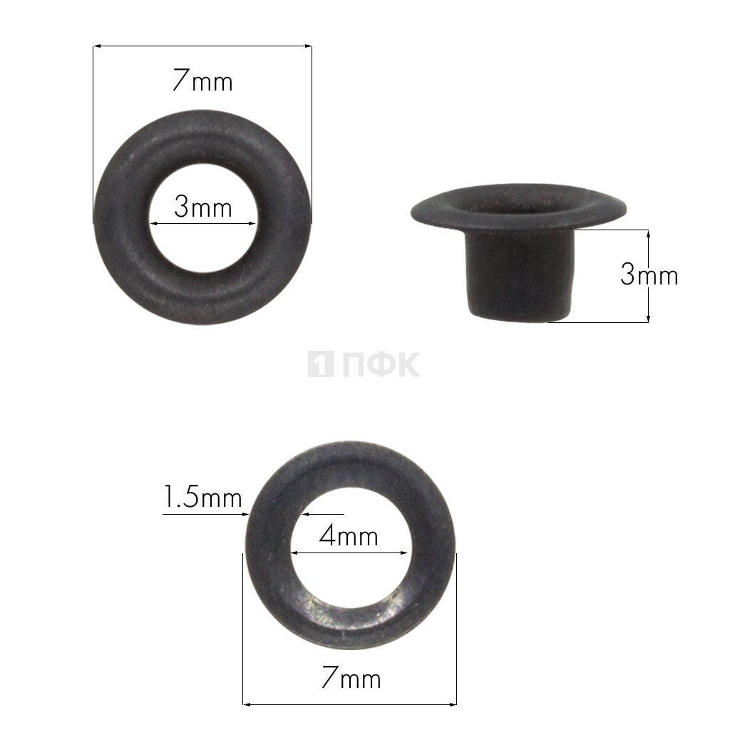 Люверсы №17 3мм сталь цв оксид (уп 5000шт)