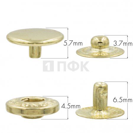 Кнопка для одежды 12,5мм Альфа сталь цв золото (уп 1440шт) STRONG Кнопка для одежды 12,5мм Альфа сталь цв золото (уп 1440шт) STRONG