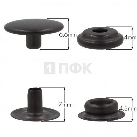 Кнопка для одежды 15мм №61 сталь цв оксид (уп 720шт) NEW STAR