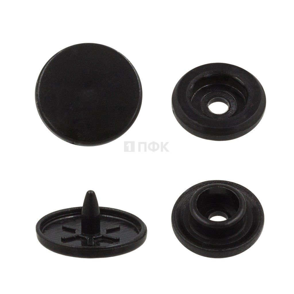 Кнопка пластиковая 12мм цв черный (уп 5000шт) Россия — ПФКР Кнопка пластиковая 12мм цв черный (уп 5000шт) Россия