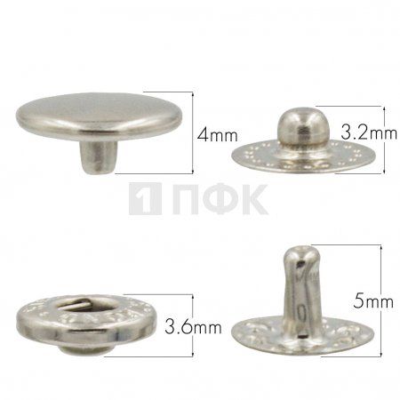 Кнопка для одежды 10мм Альфа сталь цв никель (уп 1440шт) STRONG Кнопка для одежды 10мм Альфа сталь цв никель (уп 1440шт) STRONG