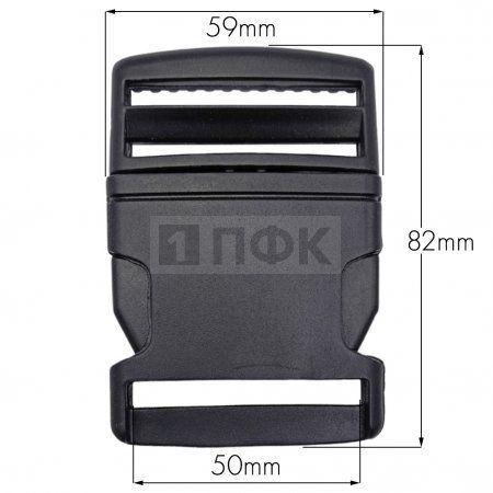 Фастекс (защелка-трезубец) арт.8921 ПП 50мм цв черный (уп 1000шт)