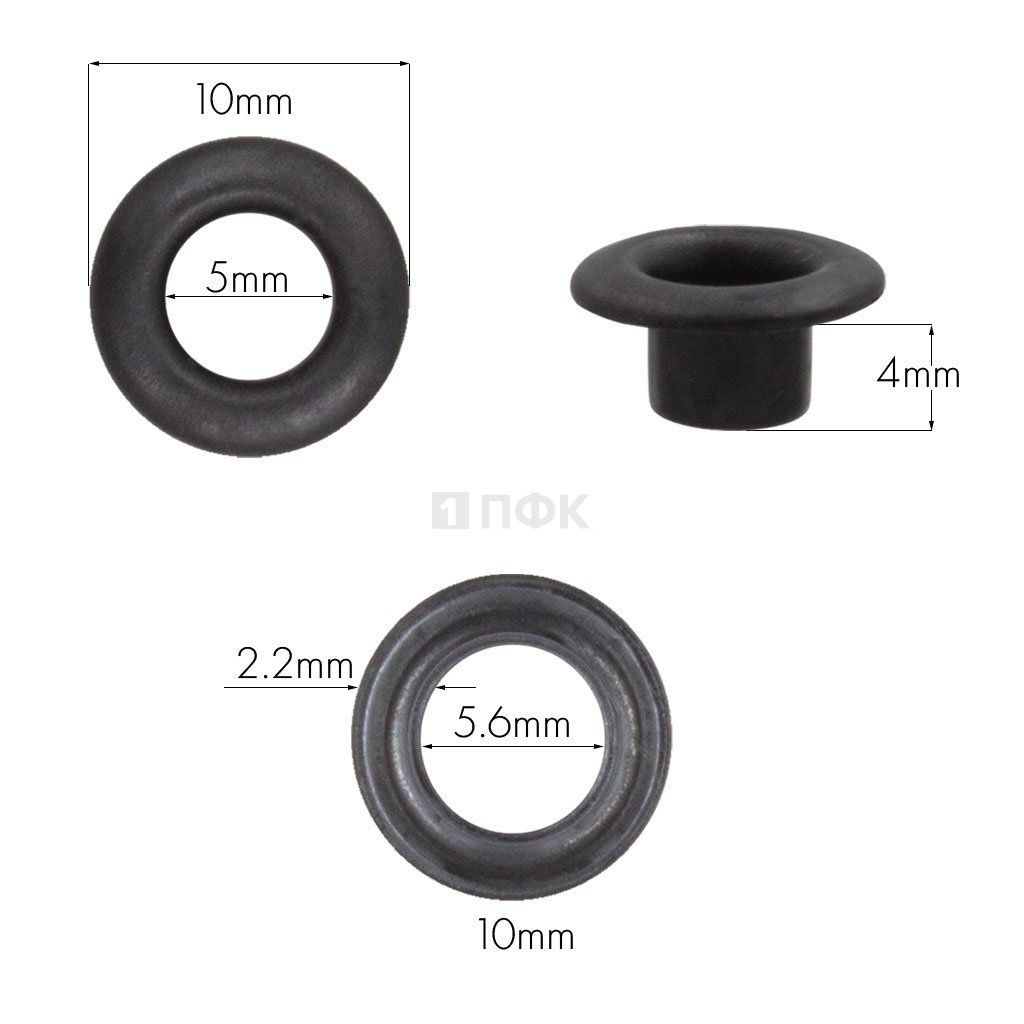 Люверсы №3 5мм сталь цв оксид (уп 5000шт)