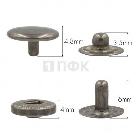 Кнопка для одежды 10мм Альфа латунь цв никель тем (уп 1440шт) STRONG Кнопка для одежды 10мм Альфа латунь цв никель тем (уп 1440шт) STRONG