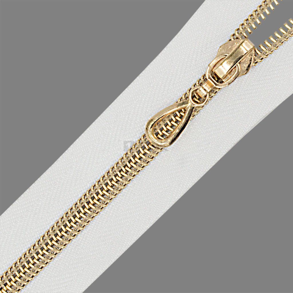 Молния спиральная (витая) тип 7 40см разъем цв 101 зв Rus Gold (уп 100шт) — ПФКР Молния спиральная (витая) тип 7 40см разъем цв 101 зв Rus Gold (уп 100шт)