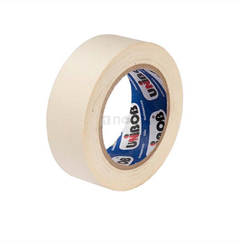 Скотч малярный UniBob 48мм*50м 99мкр цв белый (уп 6/кор 36шт)