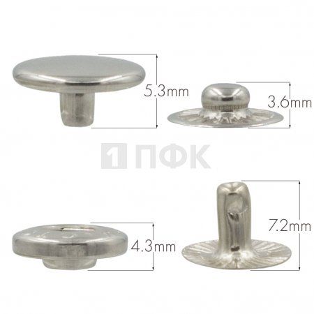 Кнопка для одежды 12,5мм Альфа сталь цв никель (уп 1440шт) STORM Кнопка для одежды 12,5мм Альфа сталь цв никель (уп 1440шт) STORM