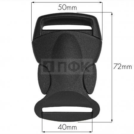 Фастекс (защелка-трезубец) ПП арт.1306 40мм цв черный (уп 100шт/4000шт) Фастекс (защелка-трезубец) ПП арт.1306 40мм цв черный (уп 100шт/4000шт)