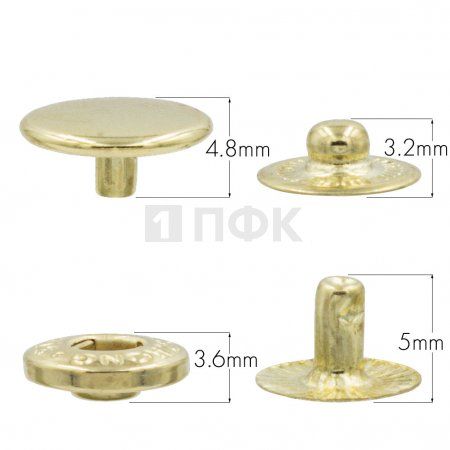 Кнопка для одежды 10мм Альфа латунь цв золото (уп 1440шт) STRONG Кнопка для одежды 10мм Альфа латунь цв золото (уп 1440шт) STRONG