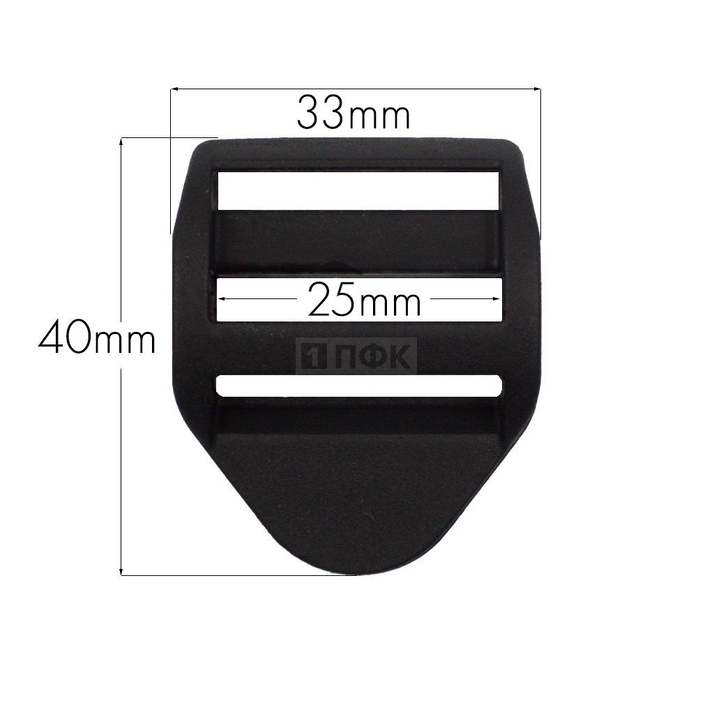Пряжка-крыло трехщелевая К-25 ПП 25мм цв черный (уп 500шт/10000шт) ПФК — ПФКР Пряжка-крыло трехщелевая К-25 ПП 25мм цв черный (уп 500шт/10000шт) ПФК