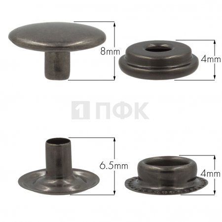 Кнопка для одежды 15мм №61 нерж цв никель тем (уп 720шт) NEW STAR Кнопка для одежды 15мм №61 нерж цв никель тем (уп 720шт) NEW STAR