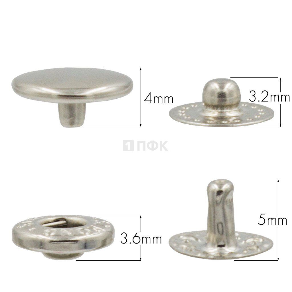 Кнопка для одежды 10мм Альфа сталь цв никель (уп 1440шт) STRONG — ПФКР Кнопка для одежды 10мм Альфа сталь цв никель (уп 1440шт) STRONG