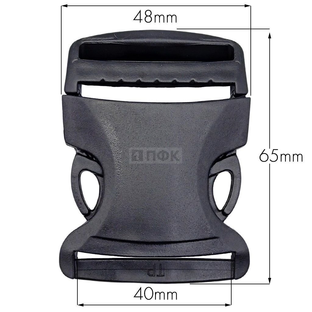 Фастекс (защелка-трезубец) ПП 40мм 65*48*12 цв черный (уп 100шт) усиленный — ПФКР Фастекс (защелка-трезубец) ПП 40мм 65*48*12 цв черный (уп 100шт) усиленный