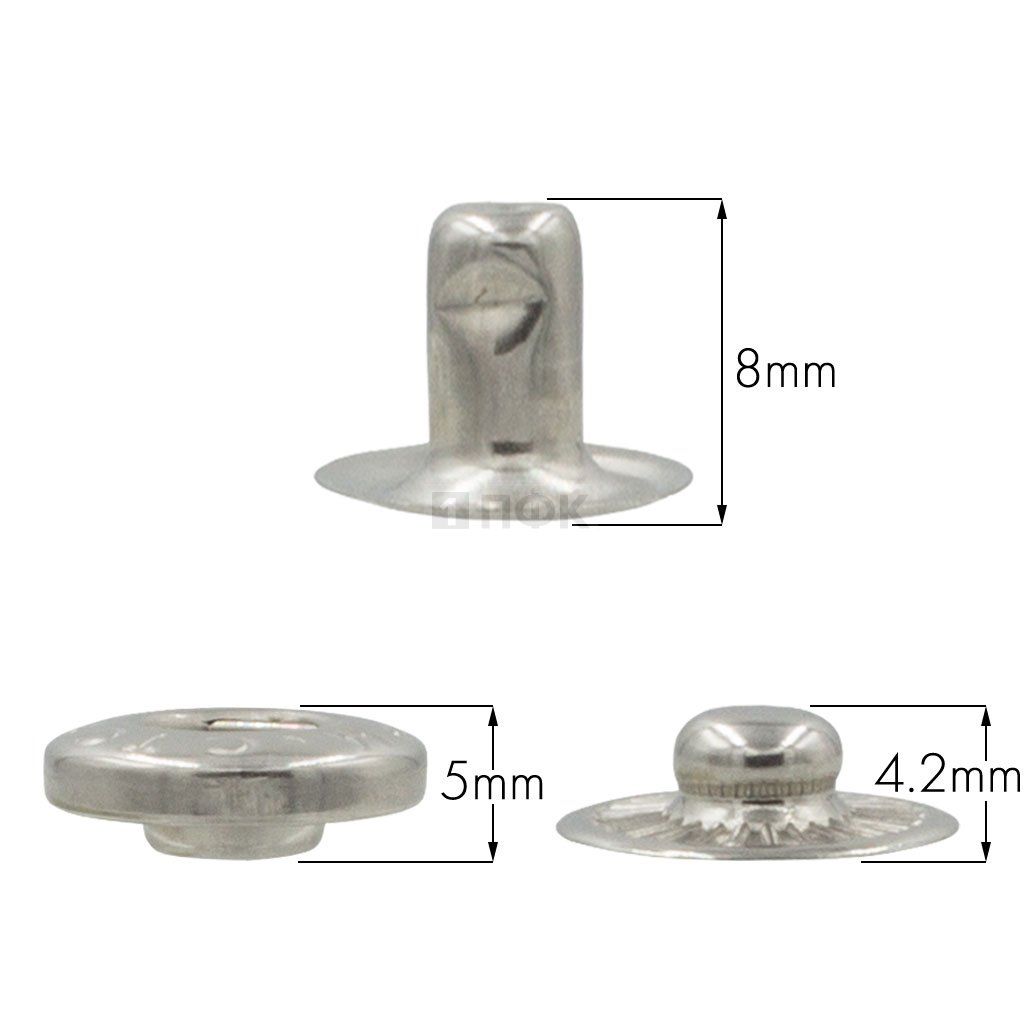 3 Части кнопки для одежды 15мм Альфа сталь цв никель (уп 720шт) STORM — ПФКР 3 Части кнопки для одежды 15мм Альфа сталь цв никель (уп 720шт) STORM