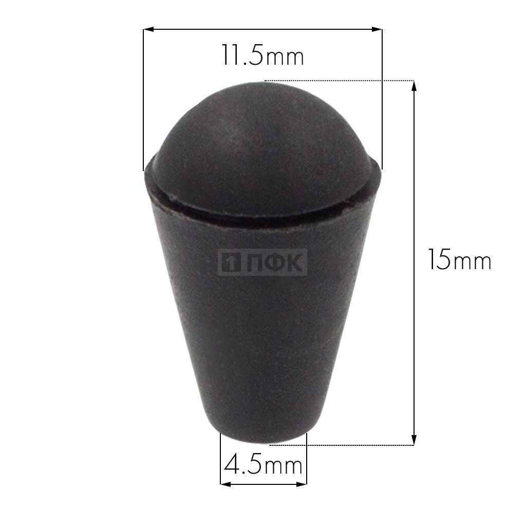 Наконечник для шнура пластик с заглушкой 8035 цв черный (уп 1000шт) — ПФКР Наконечник для шнура пластик с заглушкой 8035 цв черный (уп 1000шт)