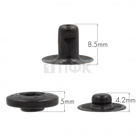 3 Части кнопки для одежды 15мм Альфа нерж цв оксид (уп 720шт) NEW STAR