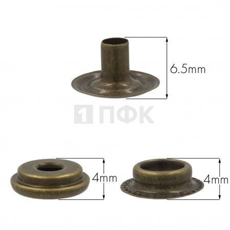 3 Части кнопки для одежды 15мм №61 нерж цв антик (уп 720шт) NEW STAR