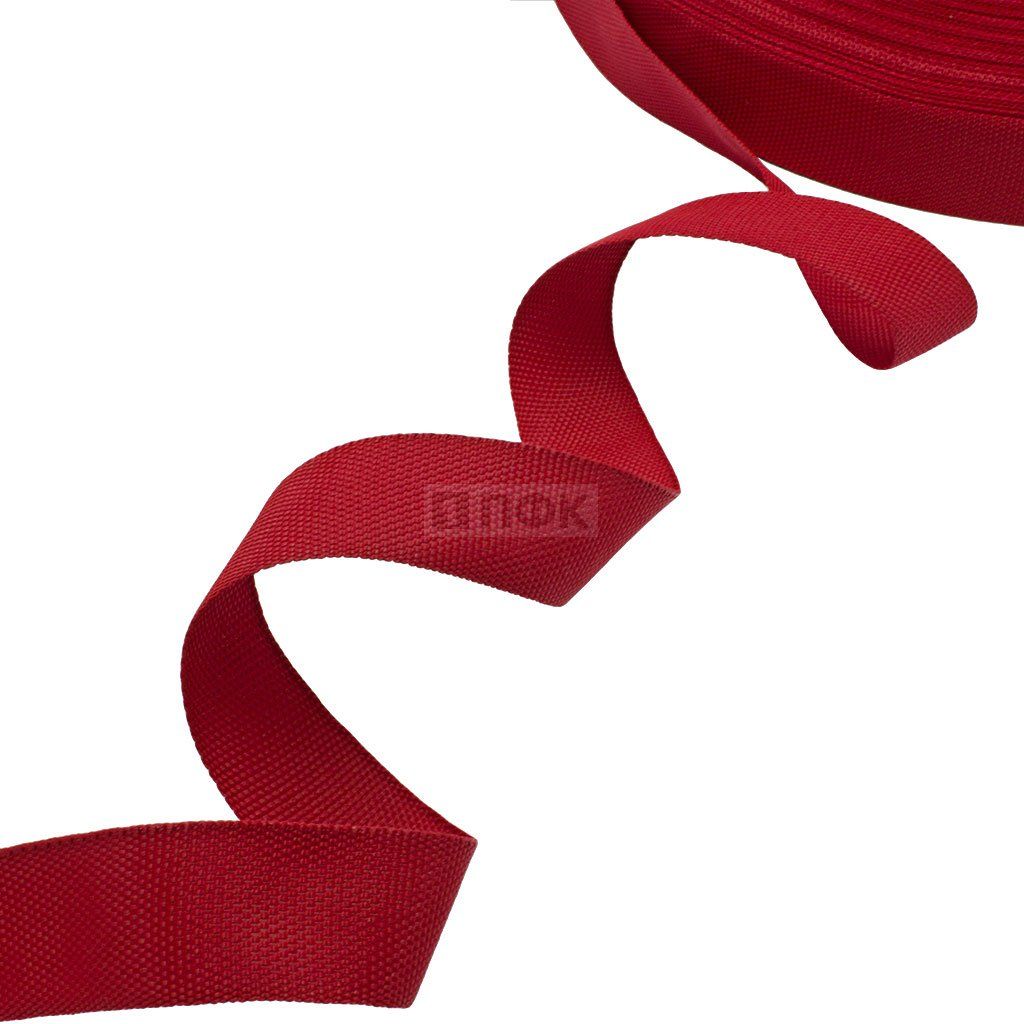 Стропа окантовочная 30мм 7,54 гр/м цв красный (рул 100м/уп 1000м) РБ — ПФКР Стропа окантовочная 30мм 7,54 гр/м цв красный (рул 100м/уп 1000м) РБ