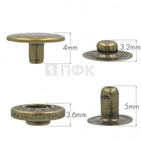 Кнопка для одежды 10мм Альфа латунь цв антик (уп 1440шт) STRONG Кнопка для одежды 10мм Альфа латунь цв антик (уп 1440шт) STRONG