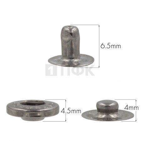 3 Части кнопки для одежды 12,5мм Альфа латунь цв никель тем (уп 1440шт) STRONG 3 Части кнопки для одежды 12,5мм Альфа латунь цв никель тем (уп 1440шт) STRONG