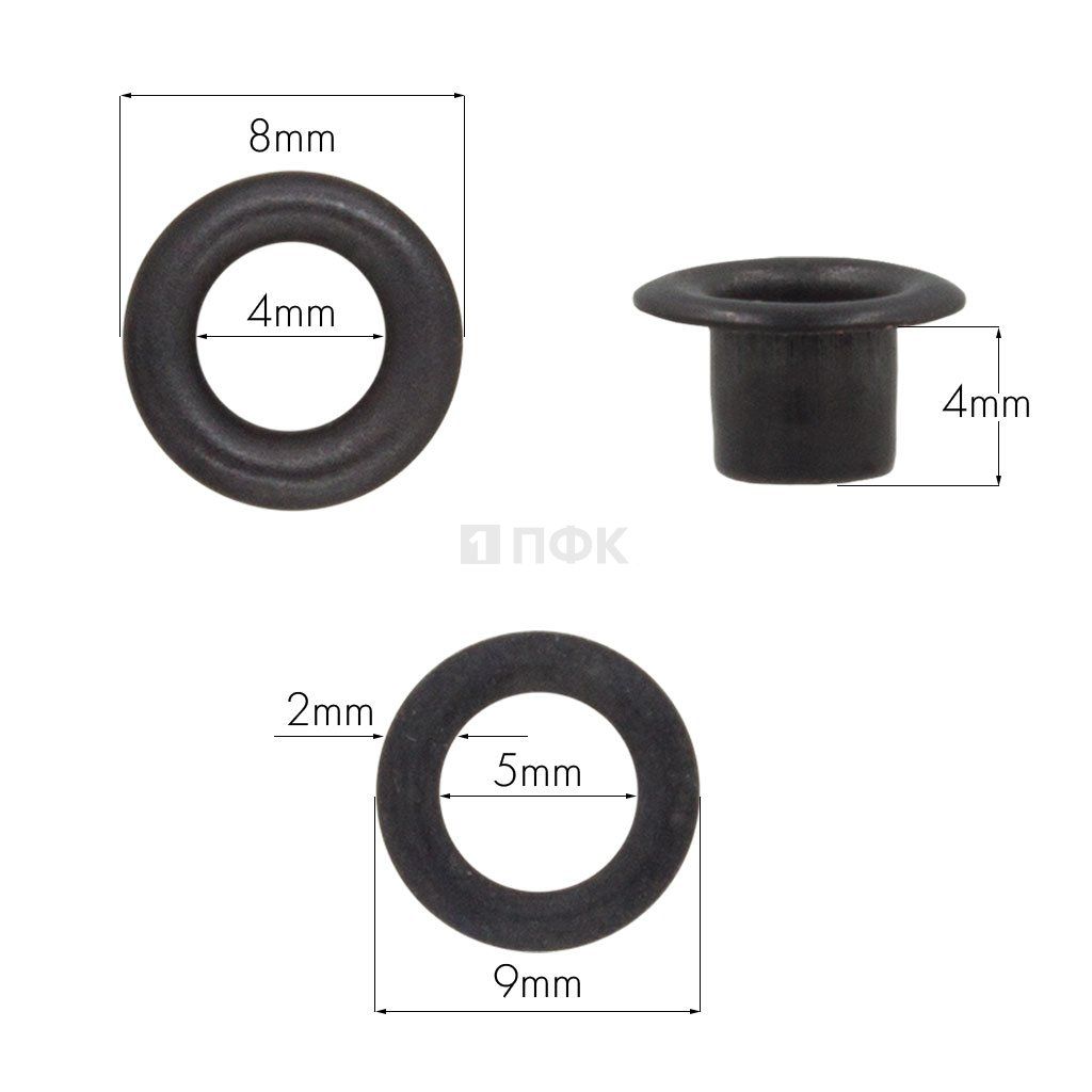 Люверсы №2 4мм латунь цв оксид (уп 5000шт) — ПФКР Люверсы №2 4мм латунь цв оксид (уп 5000шт)