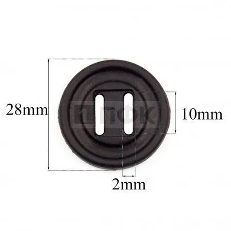 Пуговица Канада-28 ПП 28мм цв черный (уп 1000шт)