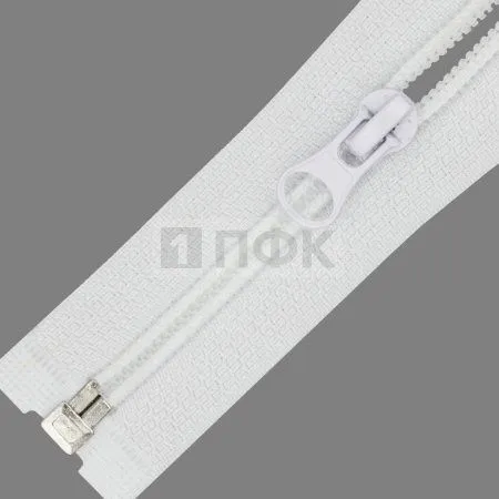 Молния спиральная (витая) тип 5 80см разъем цв 101 белый груша (уп 100шт) Молния спиральная (витая) тип 5 80см разъем цв 101 белый груша (уп 100шт)