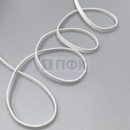 Резинка вязанная 04мм цв белый (уп 300м/5400м) бобина